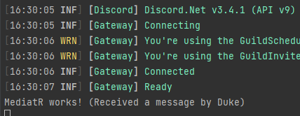 MediatR output