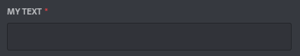 basic text input component